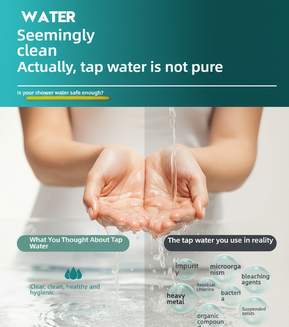 Vitamin C Shower Filter — Chlorine & Hard Water Purifier