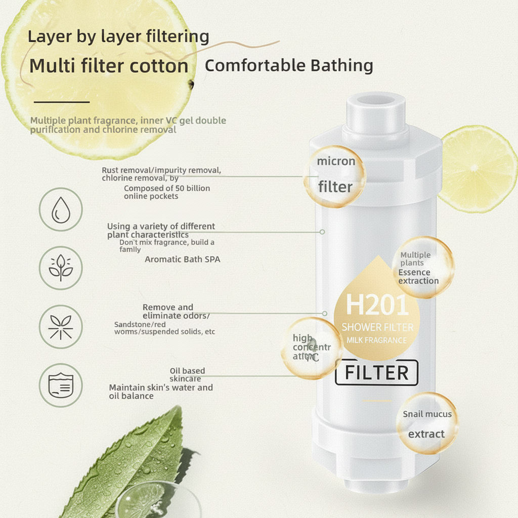 Vitamin C Shower Filter — Chlorine & Hard Water Purifier